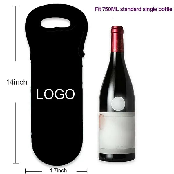 Neoprene Wine Bottle Bag Insulated Wine Tote Cooler Sleeve
