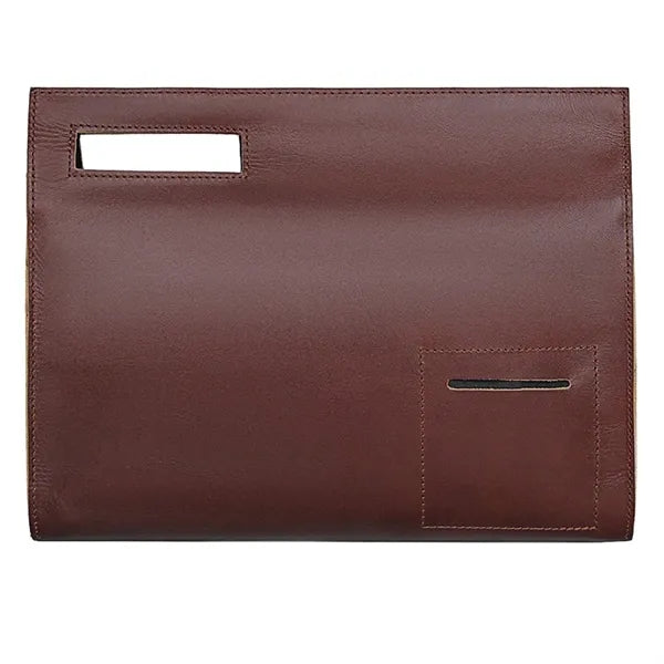 12 Inch Genuine Cowhide Large Capacity Business Work Handbag