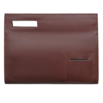 12 Inch Genuine Cowhide Large Capacity Business Work Handbag