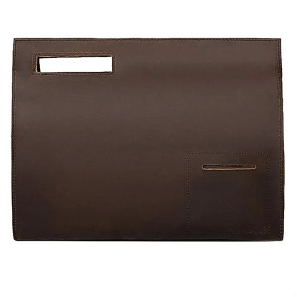 12 Inch Genuine Cowhide Large Capacity Business Work Handbag