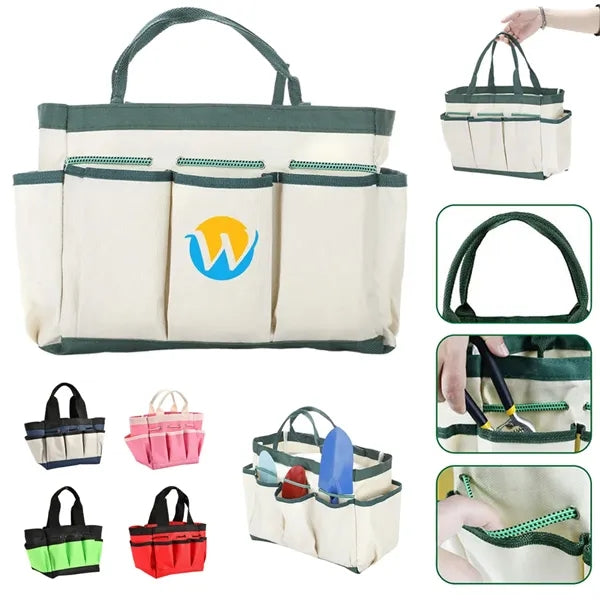 Gardening Tools Storage Oxford Tote Bag with Side Pockets