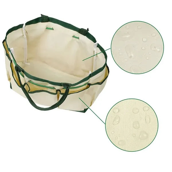 Gardening Tools Storage Oxford Tote Bag with Side Pockets