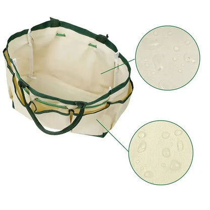Gardening Tools Storage Oxford Tote Bag with Side Pockets