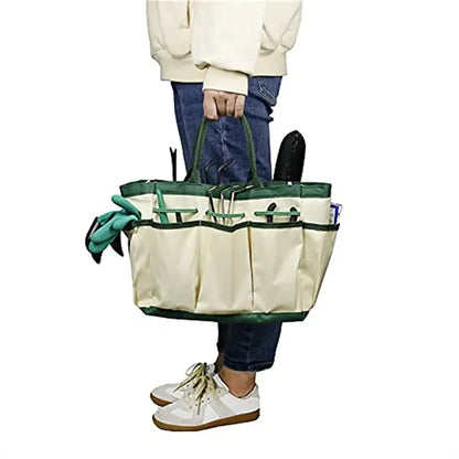Gardening Tools Storage Oxford Tote Bag with Side Pockets