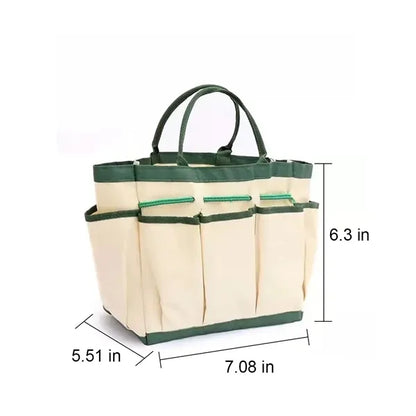 Gardening Tools Storage Oxford Tote Bag with Side Pockets