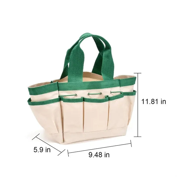 Gardening Tools Storage Oxford Tote Bag with Side Pockets