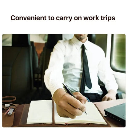 A5 Handmade Leather Padfolio Travel Notebook w/ Pen Slots