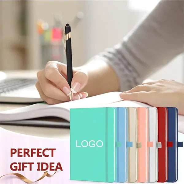 A5 PU Leather Notebook with Elastic Band Soft Cover