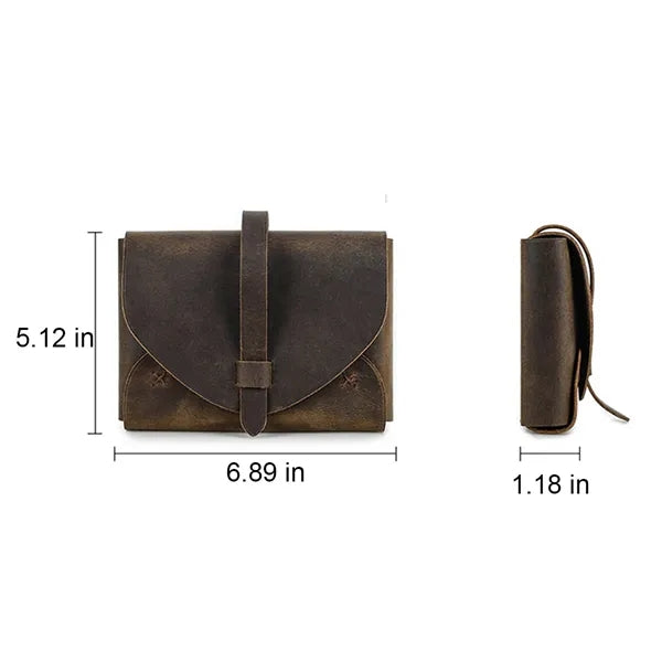 Envelope Type Crazy Horse Leather Notebook Protective Case
