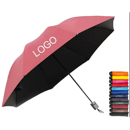 21 Inch 8 Rib Three Fold Compact Portable Travel Umbrella