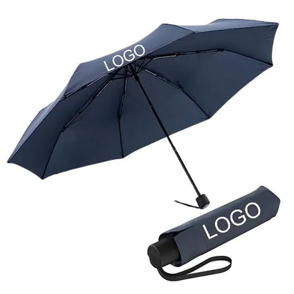 21 Inch 8 Rib Three Fold Compact Portable Travel Umbrella