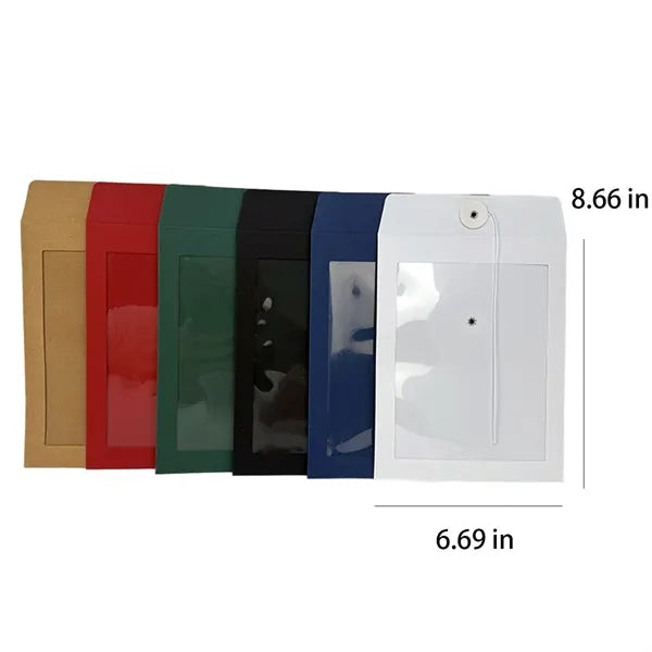 Durable Practical Paper Mini Envelopes with Clear Window