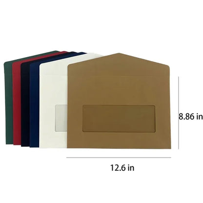 Durable Practical Paper Mini Envelopes with Clear Window