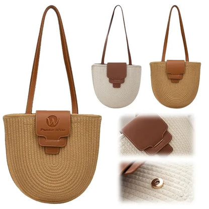 Handwoven Durable Lightweight Tote Bag with Zipper Closure