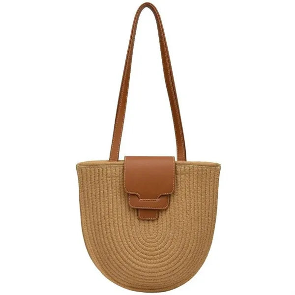 Handwoven Durable Lightweight Tote Bag with Zipper Closure