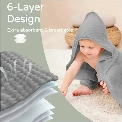 Muslin Hooded Baby Towels