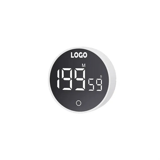 Round Digital LED Timer With Magnetic Back