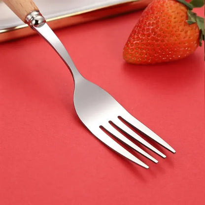 Wood Handle Stainless Steel Premium Eco-Friendly Tableware