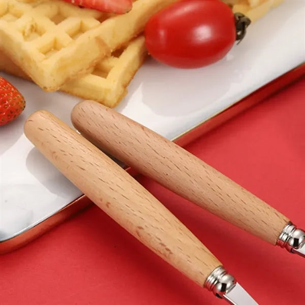 Wood Handle Stainless Steel Premium Eco-Friendly Tableware