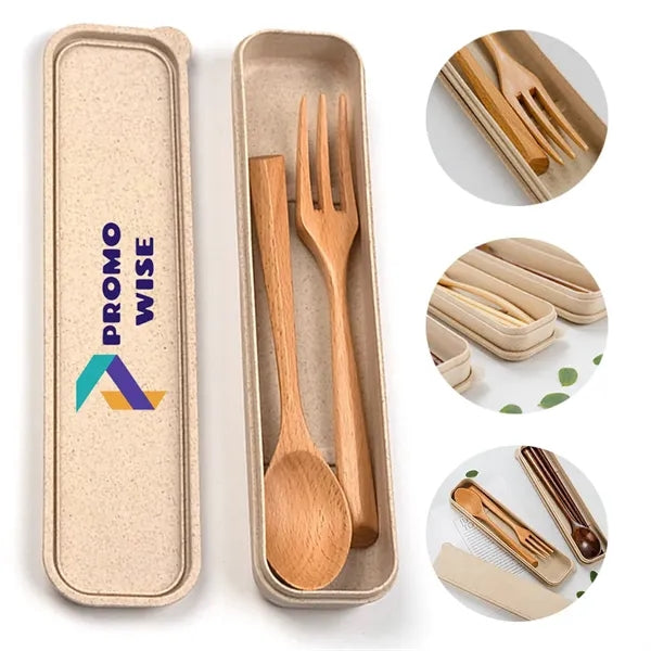 Eco-Friendly Portable Lightweight Beechwood Utensil Set