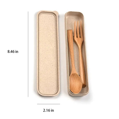 Eco-Friendly Portable Lightweight Beechwood Utensil Set