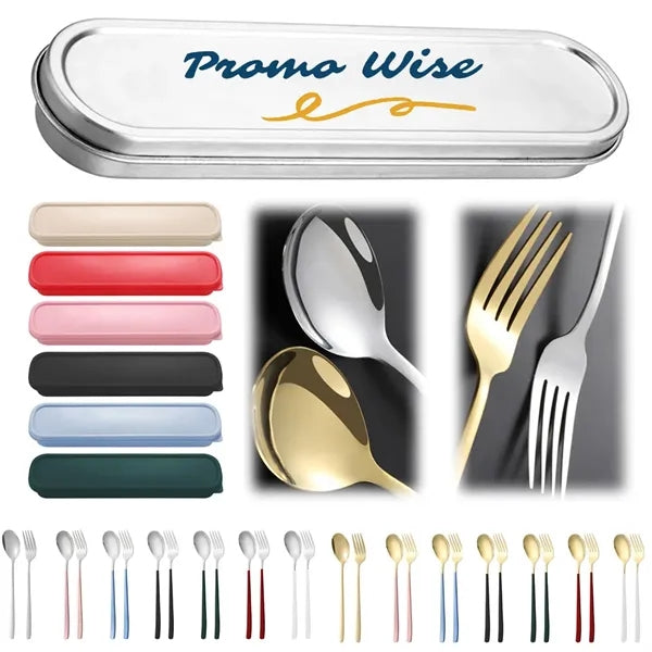 Mirror Polishing Smooth Stainless Steel Portable Cutlery Set