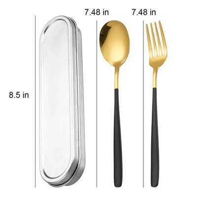 Mirror Polishing Smooth Stainless Steel Portable Cutlery Set