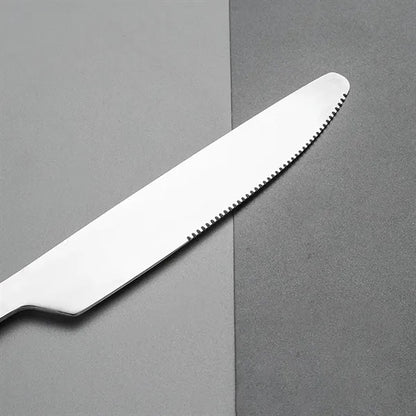 Stainless Steel Durable Cutlery with Imitation Wood Handle
