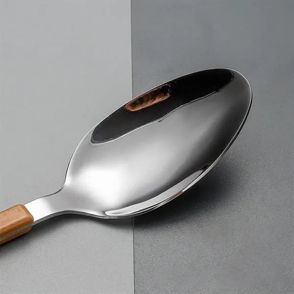 Stainless Steel Durable Cutlery with Imitation Wood Handle