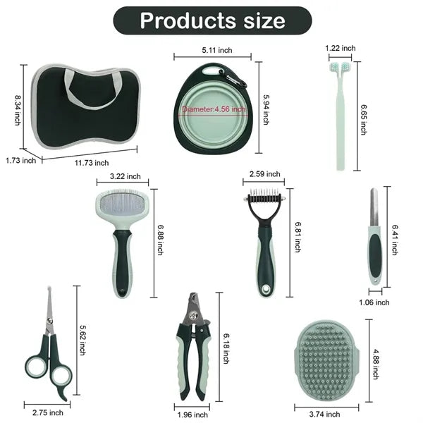 Pet Grooming Kit 8-Piece Set