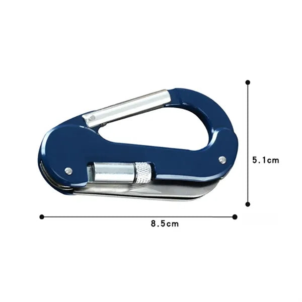 Custom Multi Tool Carabiner with Knife & LED Flashlight