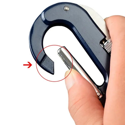 Custom Multi Tool Carabiner with Knife & LED Flashlight