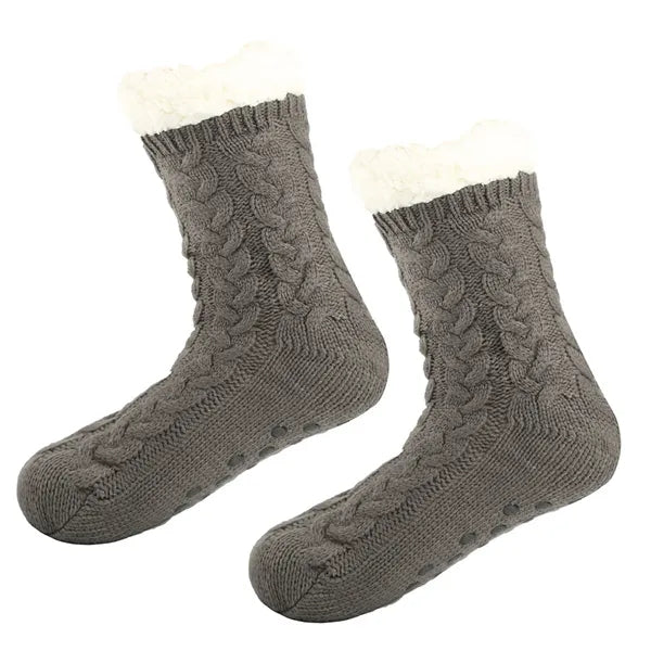Unisex Winter Thick Non-skid Fuzzy Warm Soft Slipper Socks