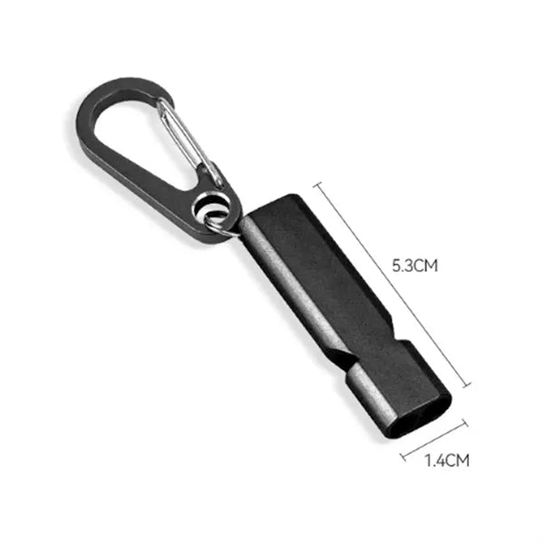 Emergency Safety High-Decibel Whistle w/ Carabiner Clip