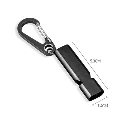 Emergency Safety High-Decibel Whistle w/ Carabiner Clip