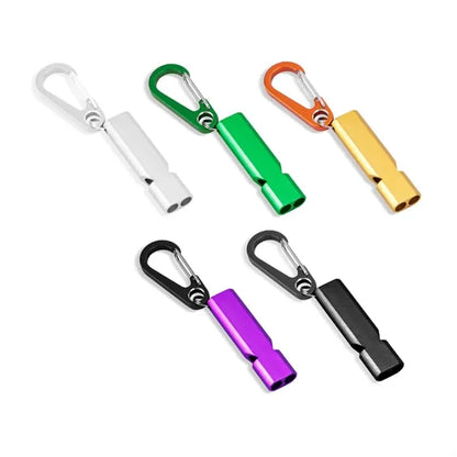 Emergency Safety High-Decibel Whistle w/ Carabiner Clip