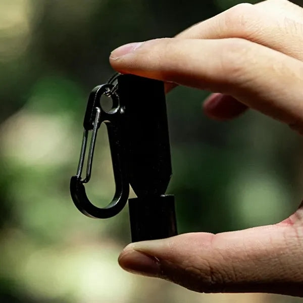 Emergency Safety High-Decibel Whistle w/ Carabiner Clip