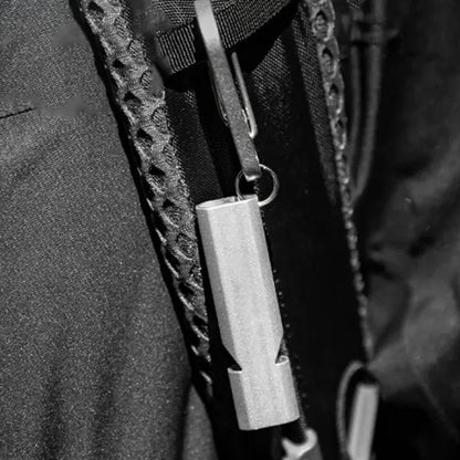 Emergency Safety High-Decibel Whistle w/ Carabiner Clip
