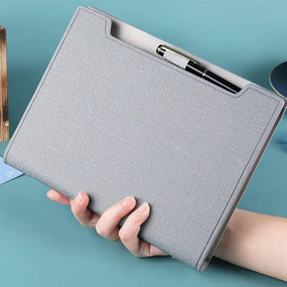 A5 PU Leather Clasp Ring Binder Notebook with Card Slots