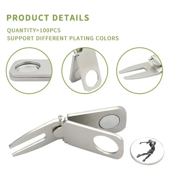 Golf Ball Marker Divot Repair Fixer Bottle Opener