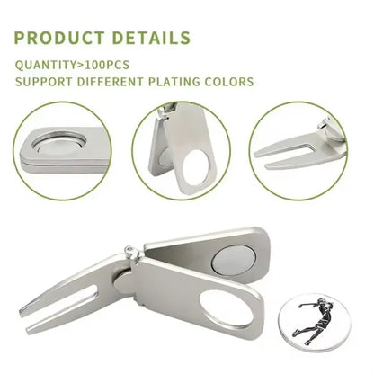 Golf Ball Marker Divot Repair Fixer Bottle Opener