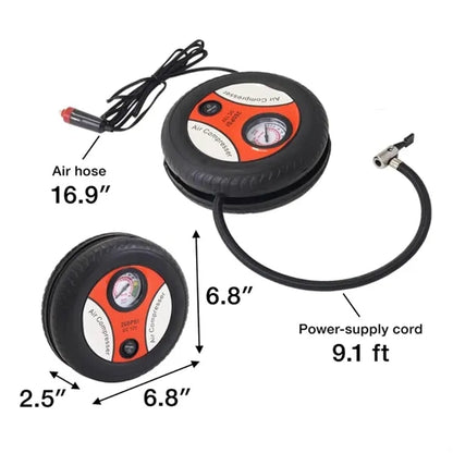 Custom Portable 12V Tire Inflator Air Pump with Gauge