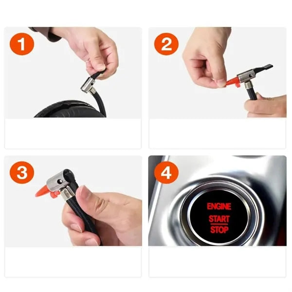 Custom Portable 12V Tire Inflator Air Pump with Gauge