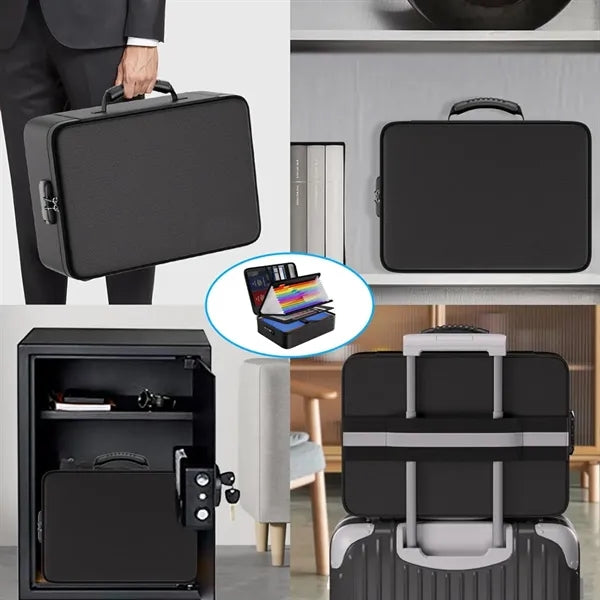 Fireproof Hard Shell Case Document Storage Box with Lock