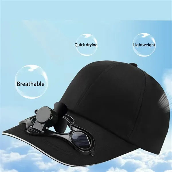 Solar Powered Fan Cap Ideal For Outdoor Activities
