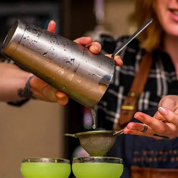 23oz. Stainless Steel Cocktail Shaker Set with Bamboo Stand