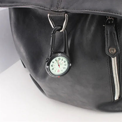 Outdoor Carabiner Watch with Luminous Dial & Safety Clip