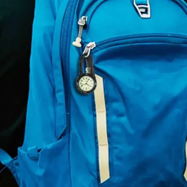 Outdoor Carabiner Watch with Luminous Dial & Safety Clip