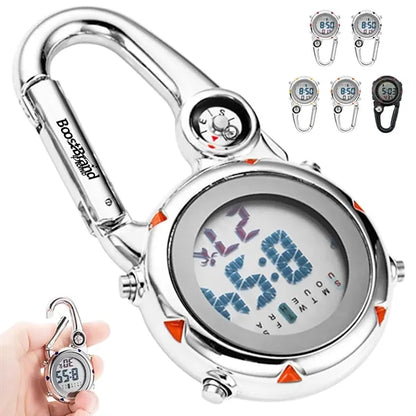 Digital Carabiner Watch with Compass