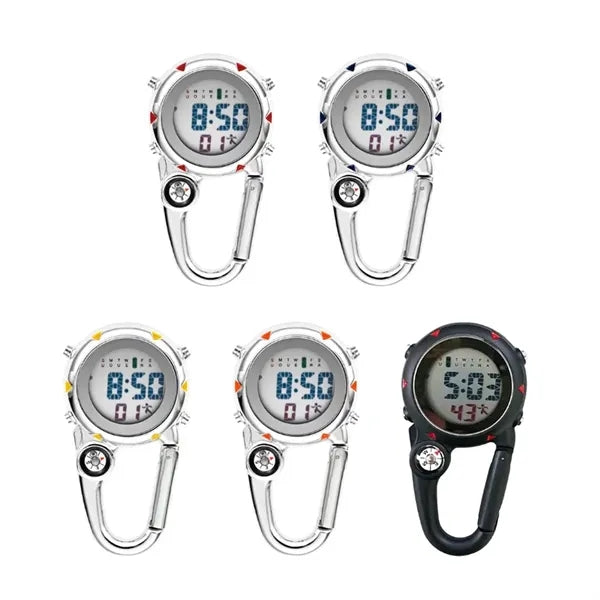 Digital Carabiner Watch with Compass